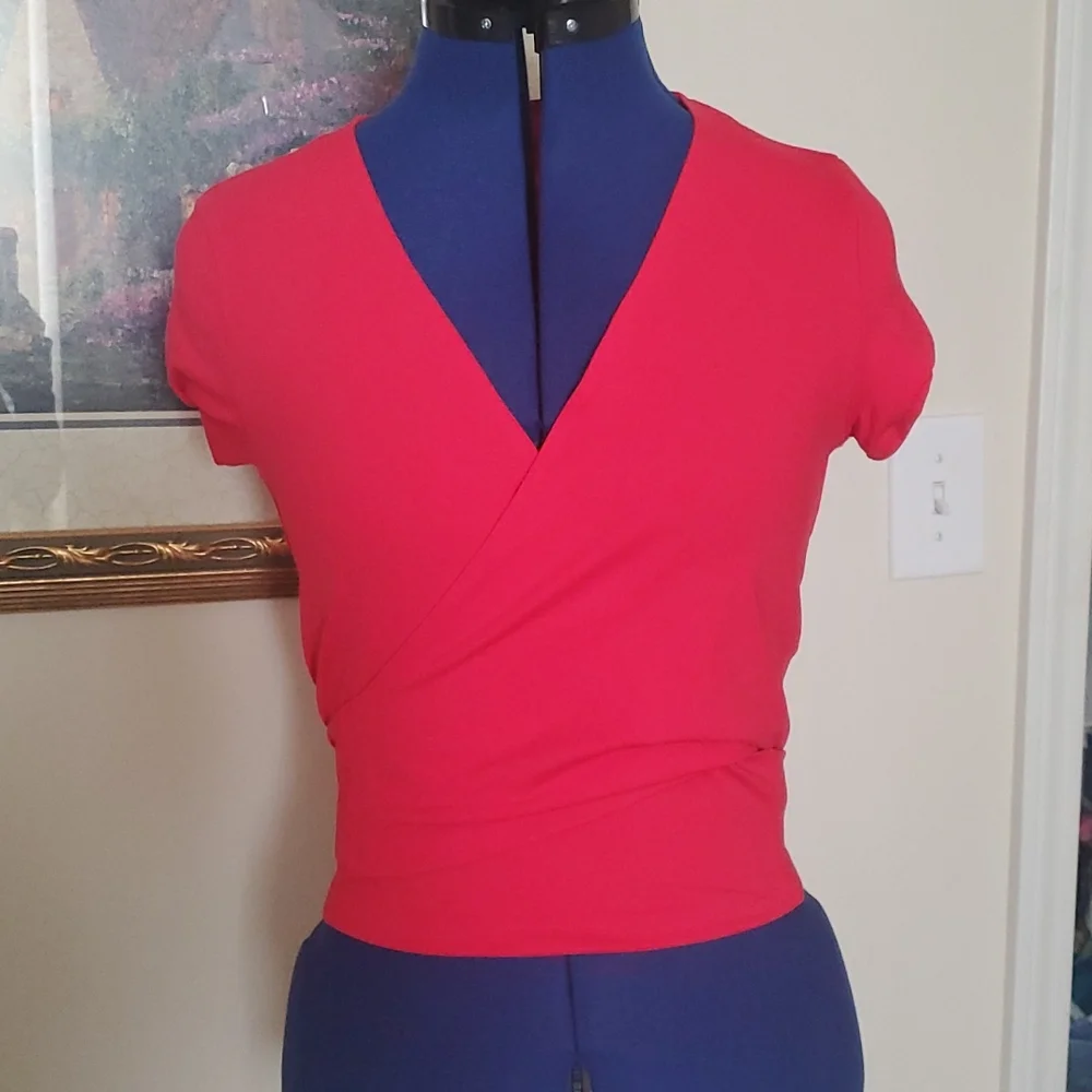 Gorgeous red wrap top from Victoria's secret pink collection - Picture 1 of 9